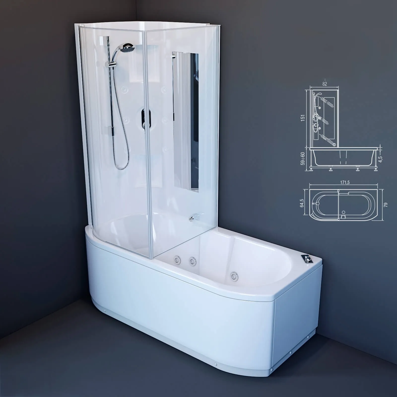 bathroom - Bath Hafro Duo Box 3D Model