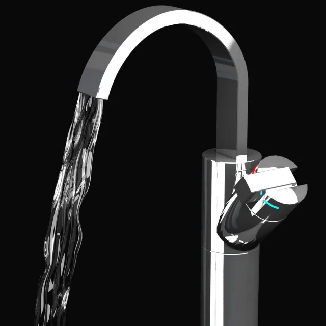 bathroom - Bath mixer floor standing Bristan 3D Model