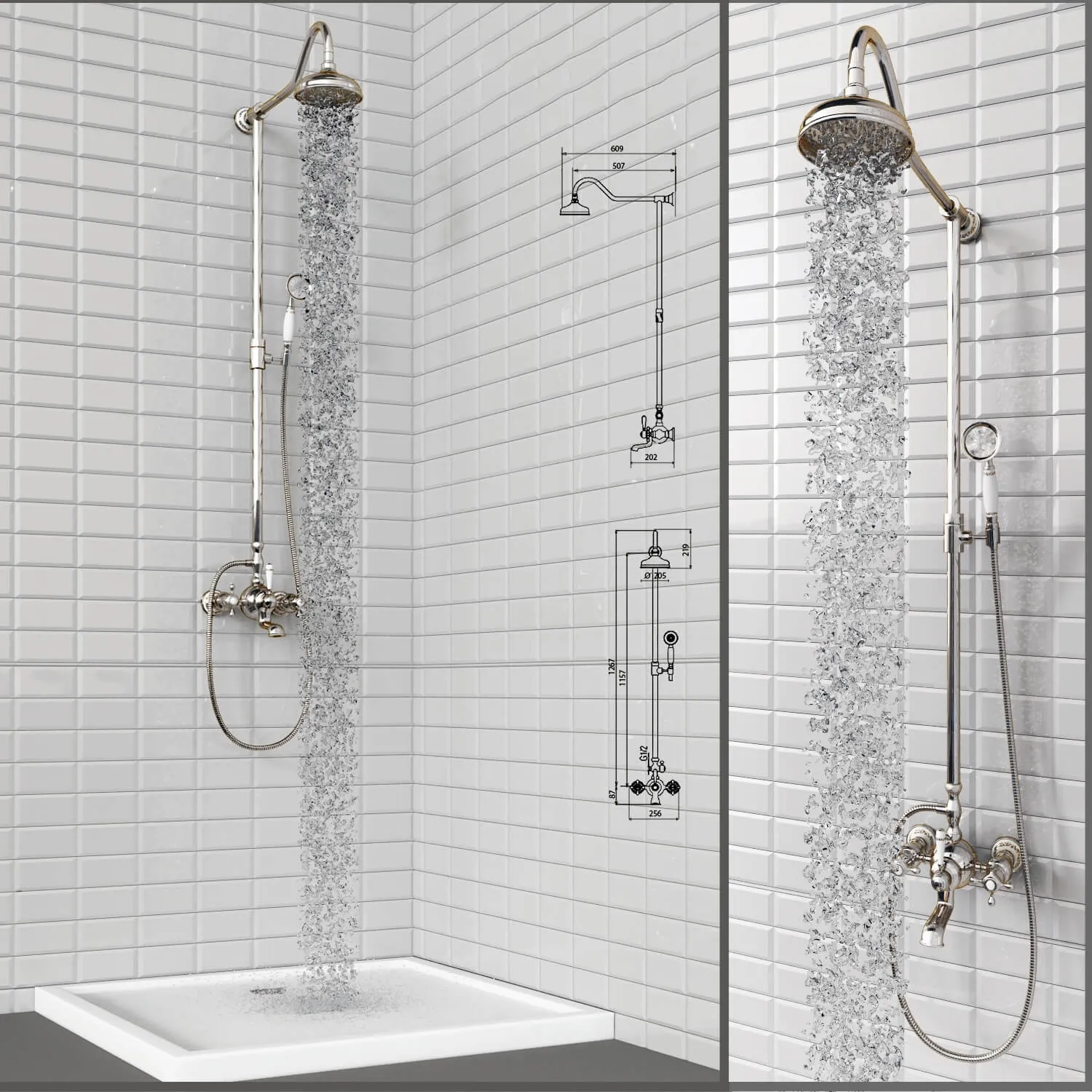 bathroom - Bath mixer Saine 8053055 3D Model