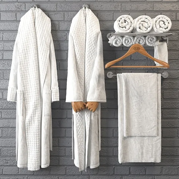 bathroom - Bathrobe m02-2 3D Model