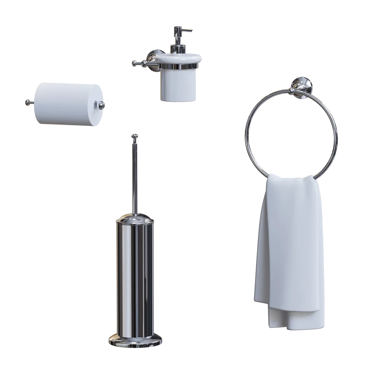 bathroom - Bathroom accessories 3D Model