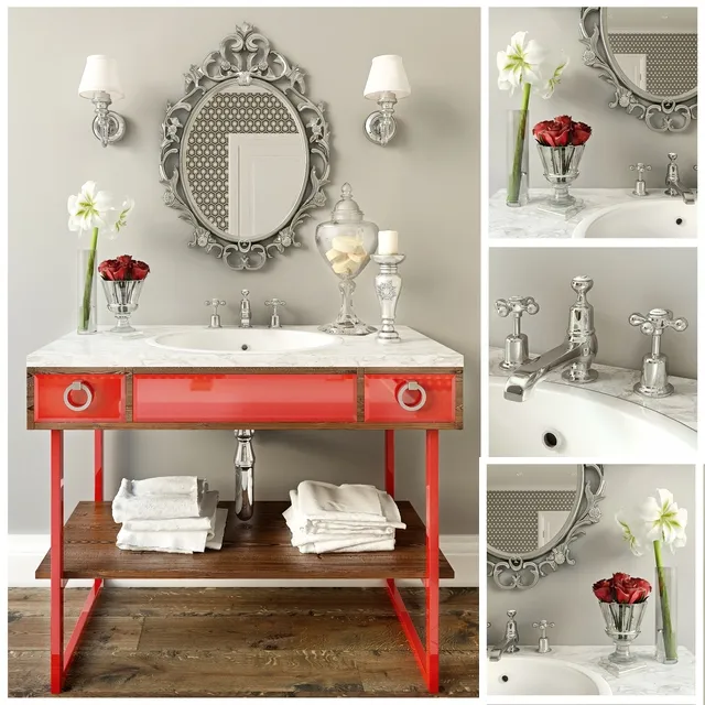 bathroom - Bathroom Decor Set 8 3D Model