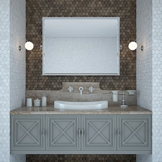 bathroom - Bathroom  furniture Caprico Ischia 150 3D Model