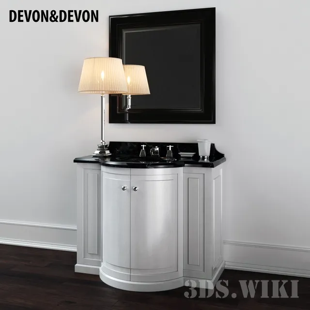 bathroom - Bathroom furniture Devon & Devon Clarence Nero Marquinha 3D Model