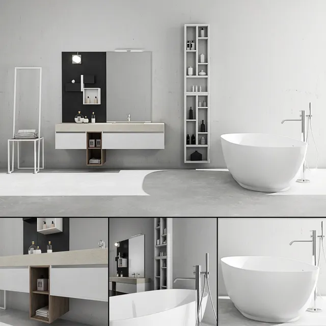 bathroom - Bathroom furniture set Arcom e.Go 3D Model