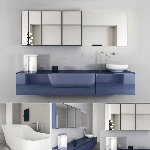 bathroom - Bathroom furniture set Panta Rel 4 3D Model