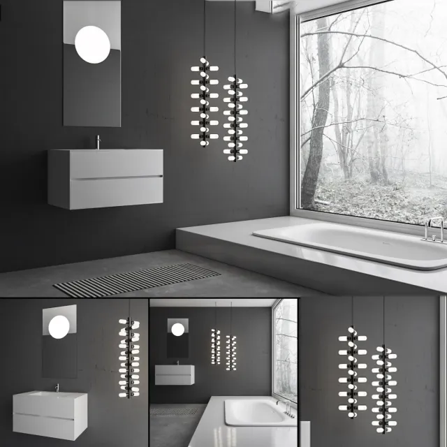 bathroom - Bathroom furniture set Piana 3D Model