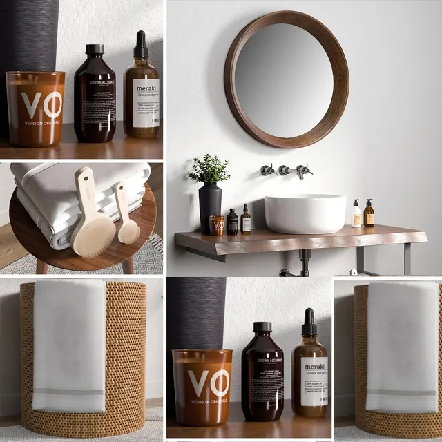 bathroom - Bathroom Set 7 1 3D Model