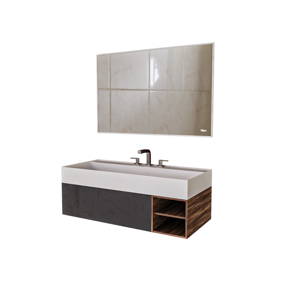 bathroom - Bathroom set Falper Quattro Zero 3D Model
