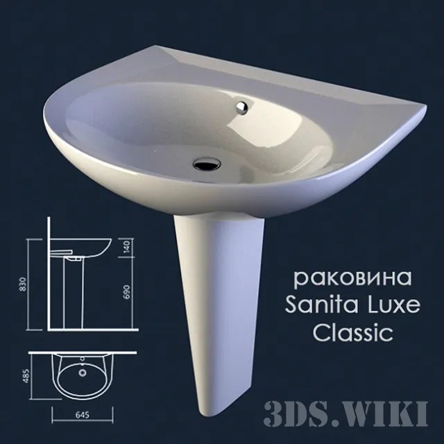 bathroom - Bathroom sink SANITA LUXE CLASSIC 3D Model