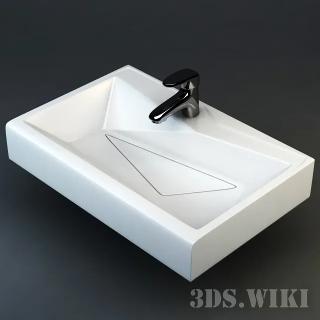 bathroom - Beautiful modern sink 3D Model