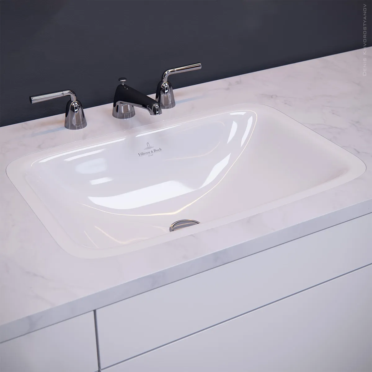 bathroom - Boch - Loop and amp washbasin 3D Model