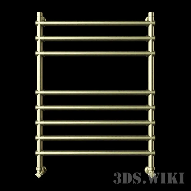bathroom - Bronze heated towel rail 3D Model