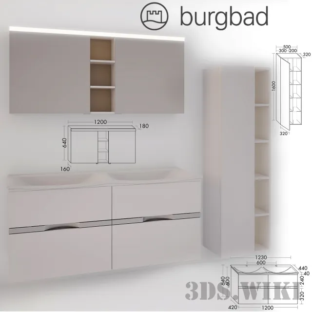 bathroom - Burgbad collection Orell 3D Model