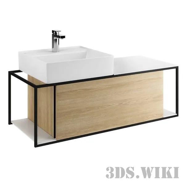 bathroom - Burgbad Junit Washbasin Unit 3D Model