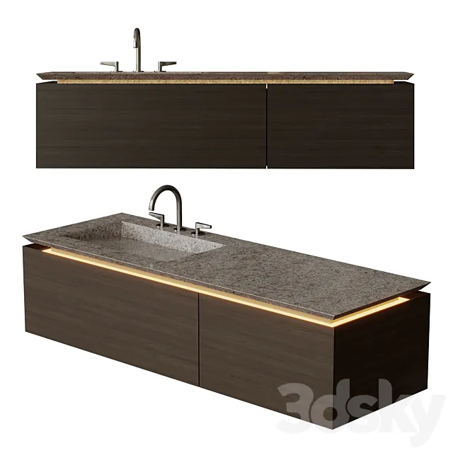 bathroom cabinet with sink Evoline Totem 3DModel