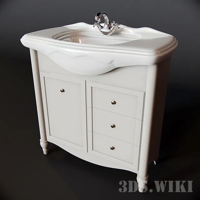 bathroom - Cabinet with sink PRAGMATIKA Barocco BR1 3D Model