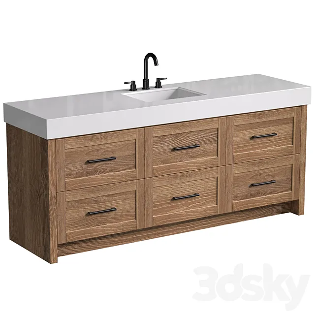 Bathroom Cabinets with washbasins in modern style.Bathroom furniture.Bathroom Sink Cabinets 3D Model