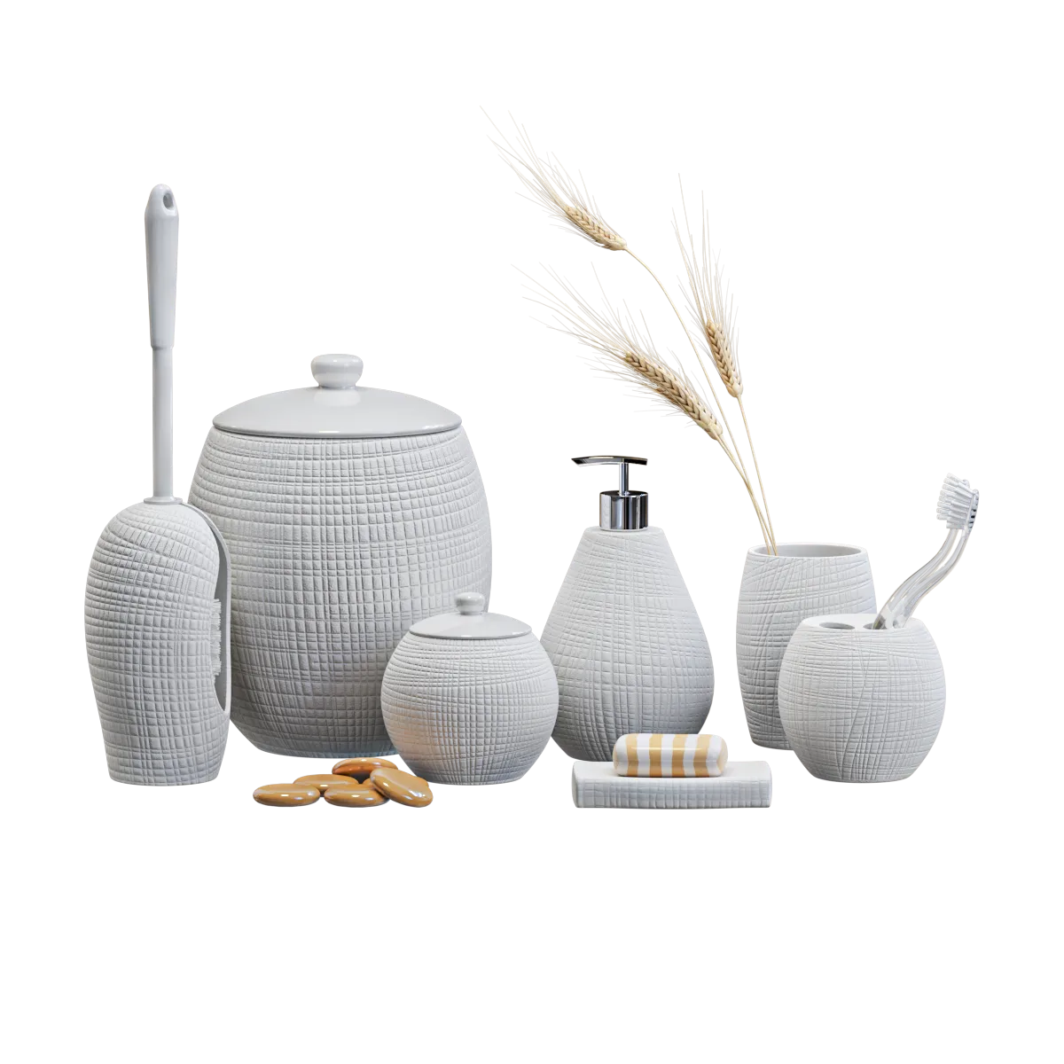 bathroom - Candia Karla bath decor set 3D Model