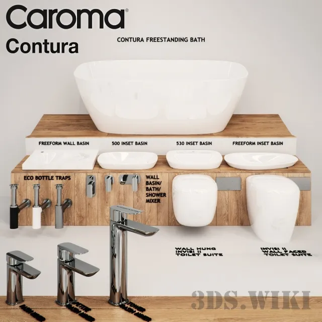 bathroom - Caroma Contura Bathroom Collection 3D Model
