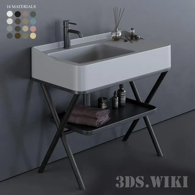 bathroom - Ceramica Cielo Siwa Washbasin 3D Model