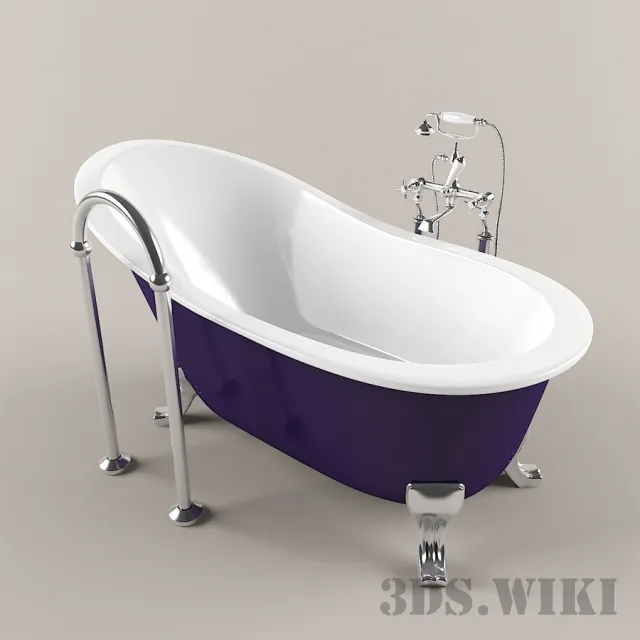 bathroom - Classic bath 3D Model