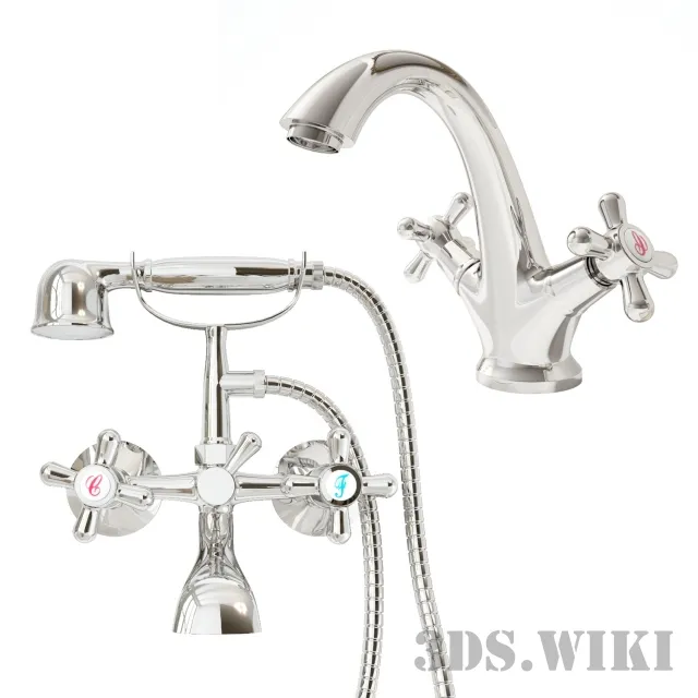 bathroom - Classic bathroom faucets 3D Model