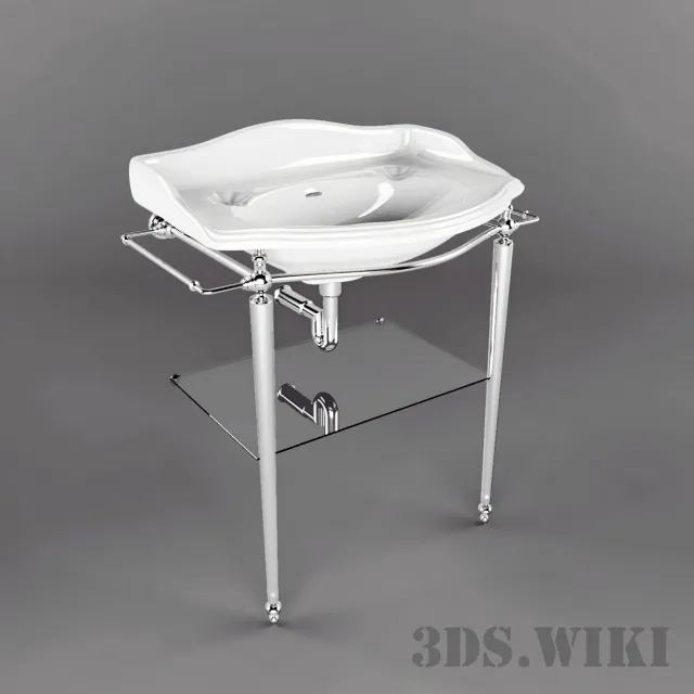 bathroom - Classic washbasin 3D Model