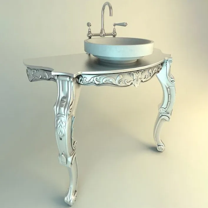 bathroom - Console Vanity 3D Model