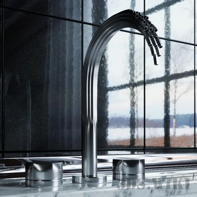bathroom - Contemporary style faucet 3D Model