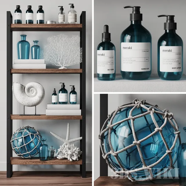 bathroom - Cosmetic set Meraki 3D Model