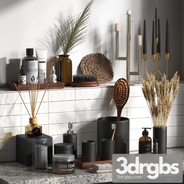 Bathroom Decor 001 3D Model Free