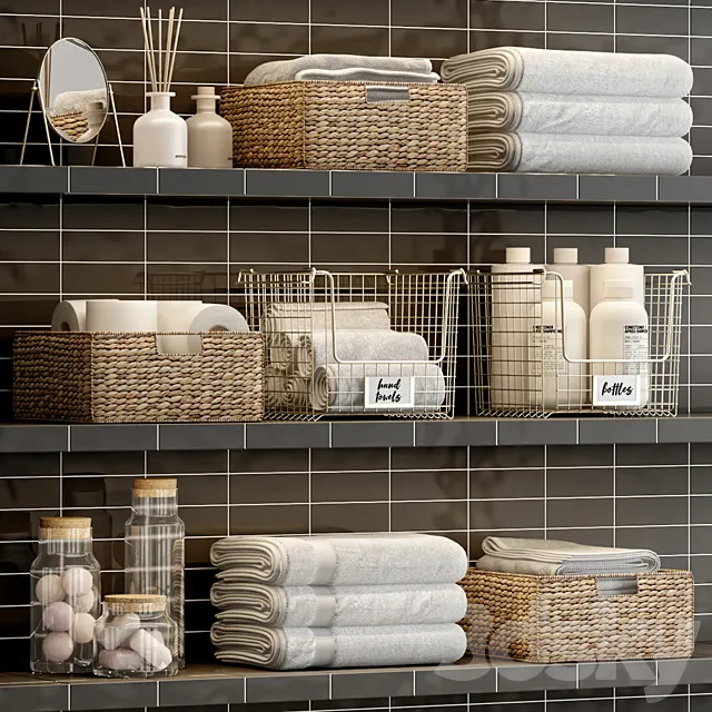 Bathroom decor 01 3D Model