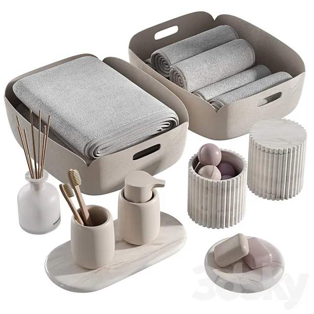 Bathroom decor 02 3D Model