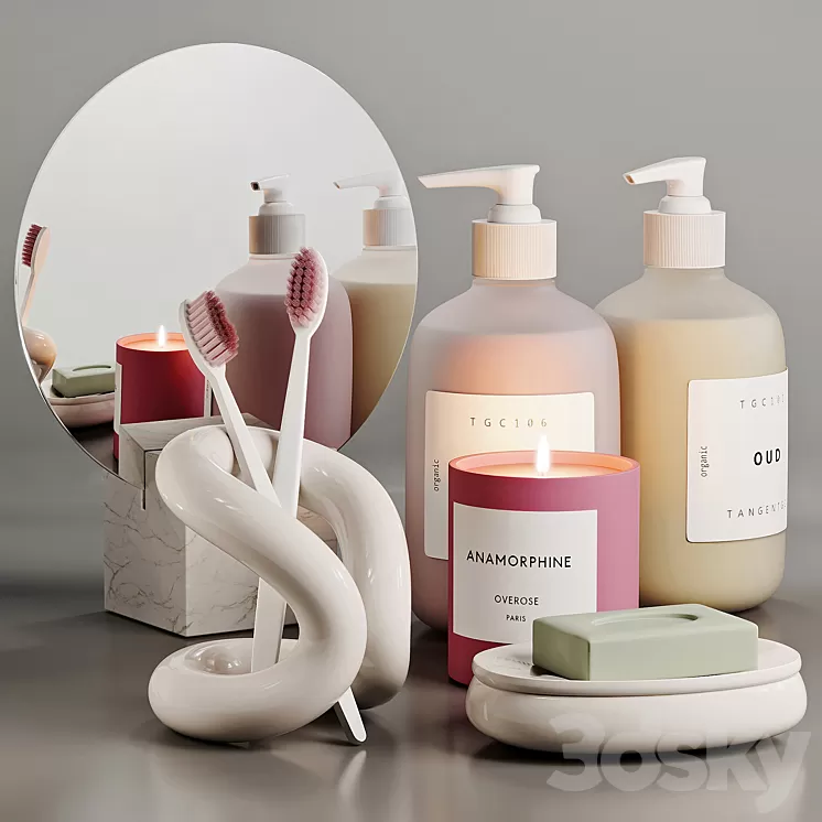 Bathroom decor 3D Model Free