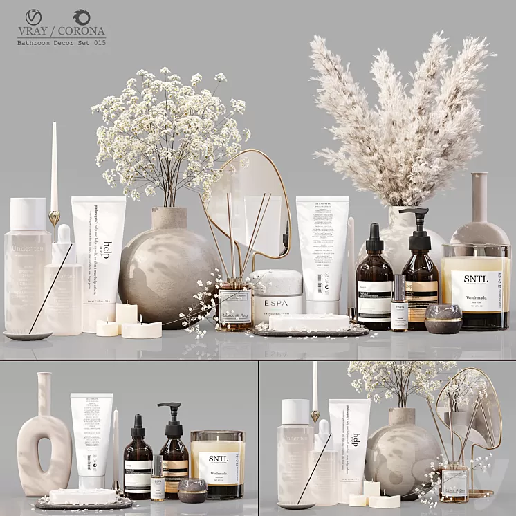 Bathroom Decor Set 015 3D Model Free