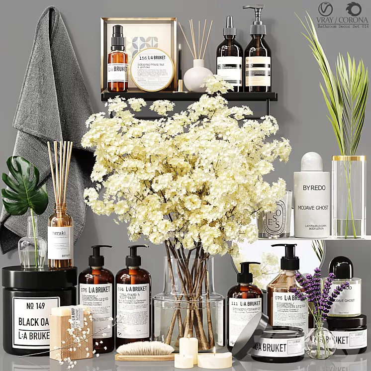 Bathroom Decor Set 016 3D Model Free