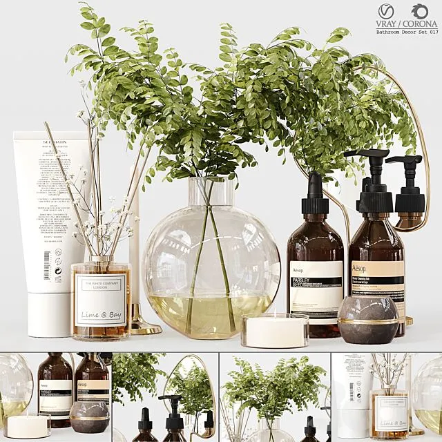 Bathroom Decor Set 017 3D Model