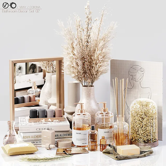 Bathroom Decor Set 02 3D Model