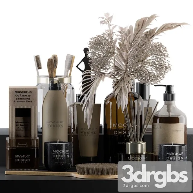 Bathroom Decor Set 03 3D Model Free