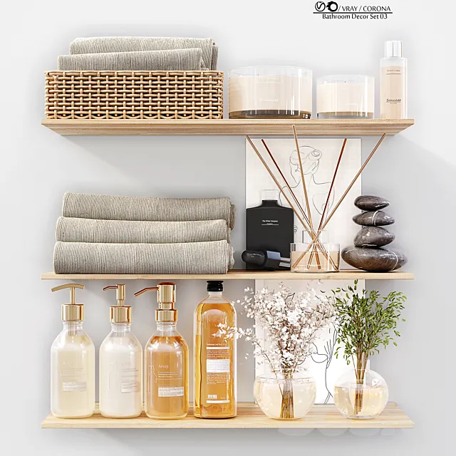 Bathroom Decor Set 03 3DModel