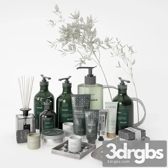 Bathroom Decor Set 04 3D Model Free