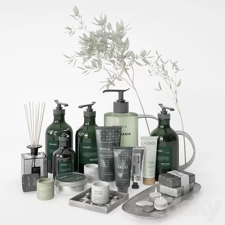 Bathroom Decor Set - 04 3D Model