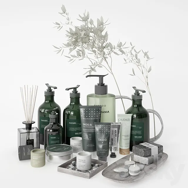 Bathroom Decor Set - 04 3DModel