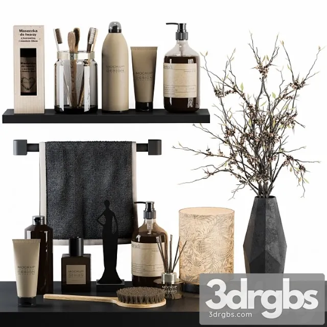 Bathroom Decor Set 06 3 3D Model Free