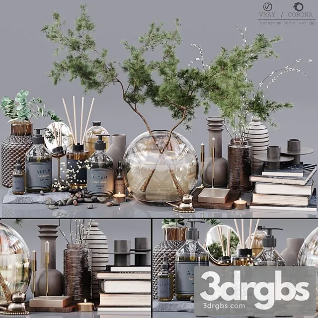 Bathroom Decor Set 06 3D Model Free