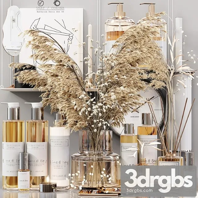 Bathroom Decor Set 08 3D Model Free