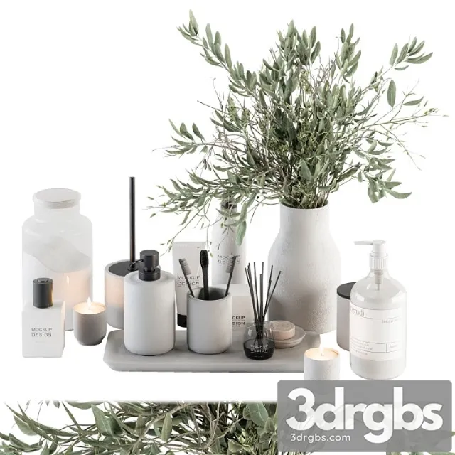 Bathroom Decor Set 13 3D Model Free