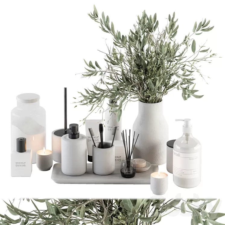 Bathroom Decor Set 13 3D Model Free