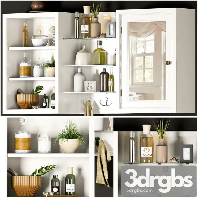 Bathroom Decor Set 3 3D Model Free